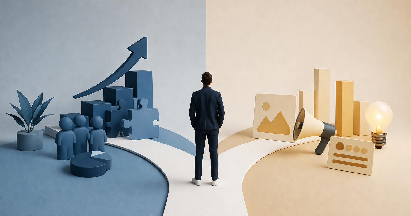 Founder choosing between a growth partner and a marketing agency